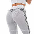 2021 Yoga -Anzug Sport Frauen Leggings Fitness Strumpfhose Bauchkontrolle Custom Flare Yoga Hosen Stricke nahtlose Leggings gestrickt